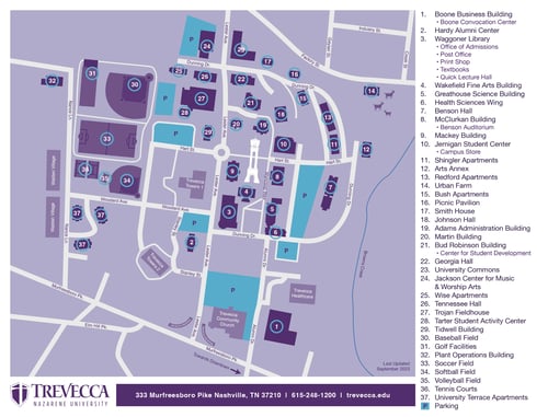 Trevecca Campus Map