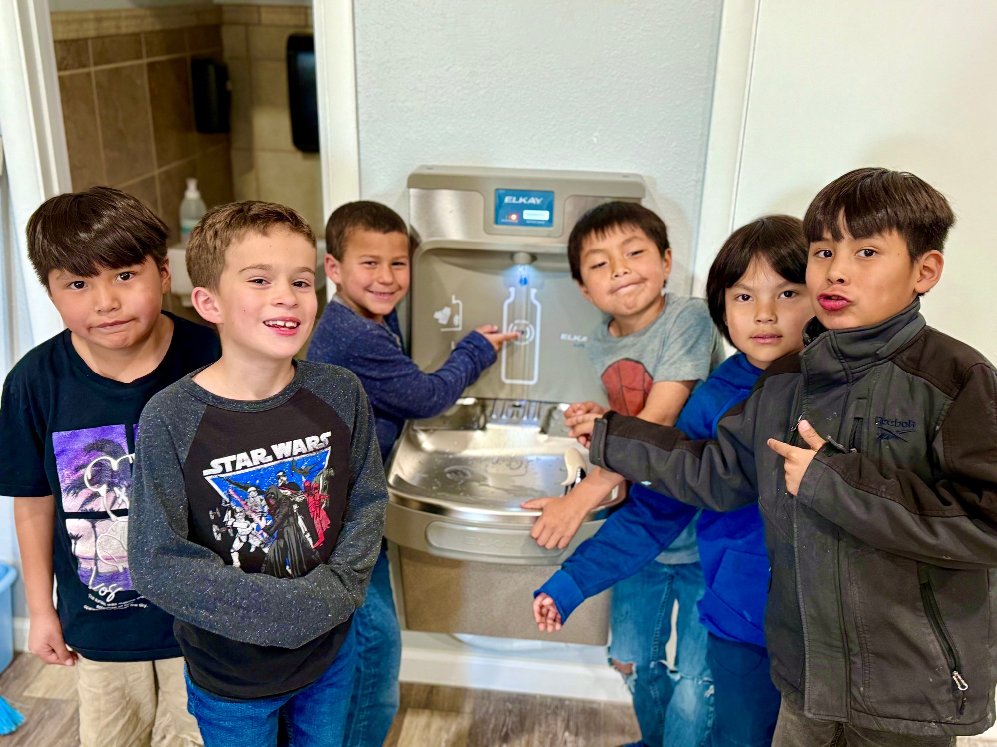 Students from the Sun Valley Native American Christian School.