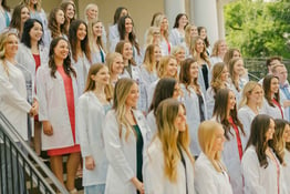 Trevecca PA graduates pose for a photo at their White Coats Ceremony.