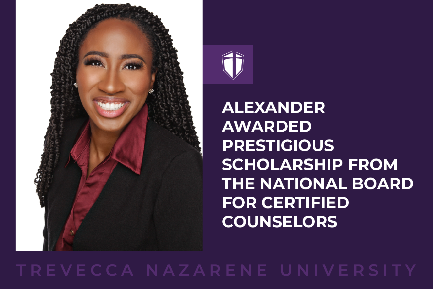 Alexander Awarded Prestigious Scholarship from the National Board for Certified Counselors