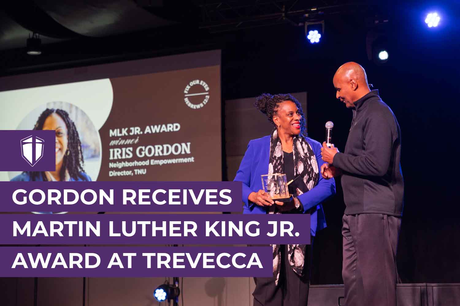 Gordon Receives Martin Luther King Jr. Award at Trevecca